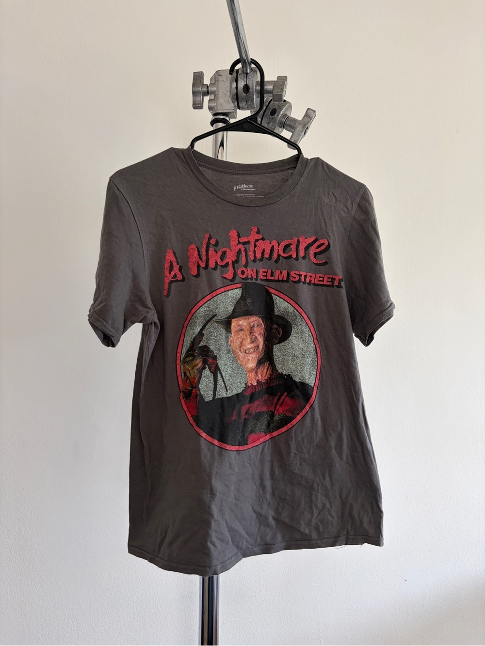 MAD Engine A Nightmare on Elm Street Graphic Tee - Charcoal with Red Print